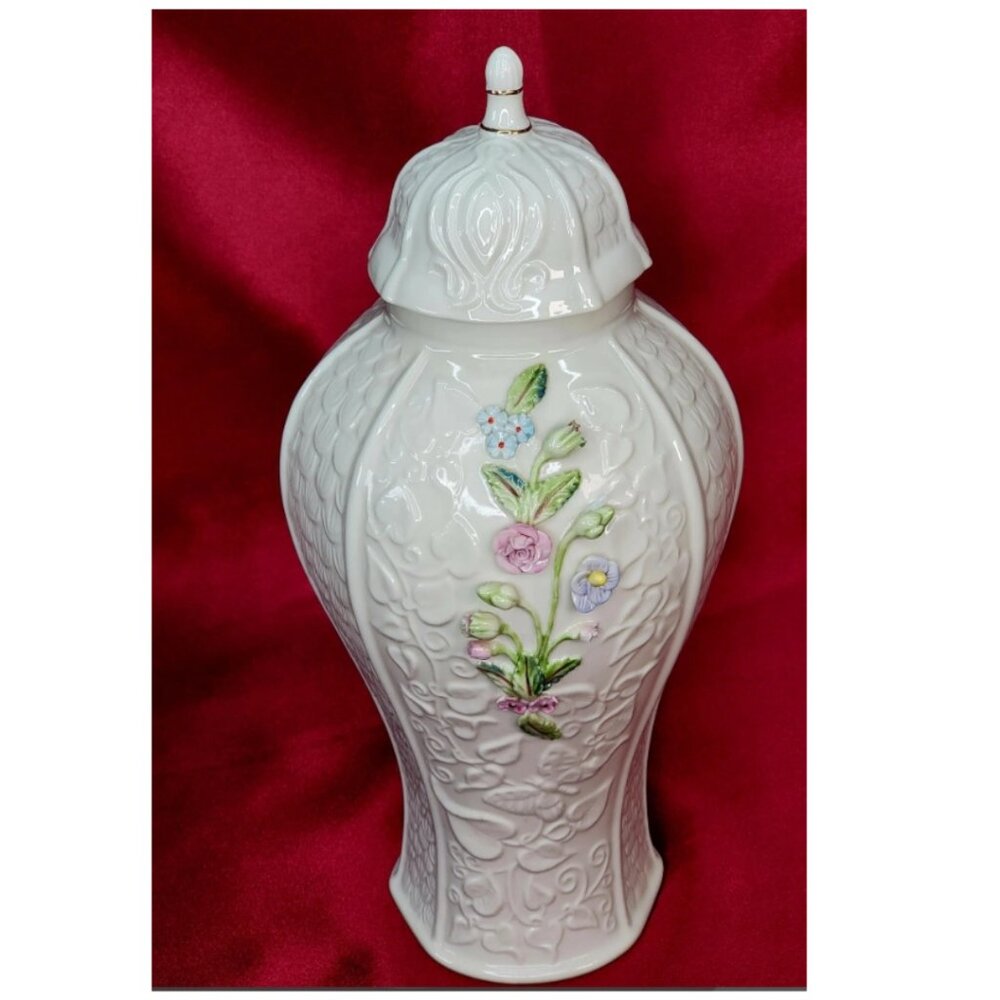 Belleek Millennium Collection Lidded Vase – Rare Irish Parian Porcelain '2000'